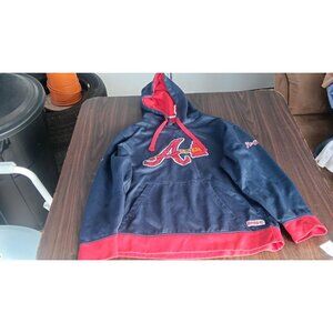 Atlanta Braves MLB Fanatics Men’s Navy Blue Pullover Hoodie Size M
